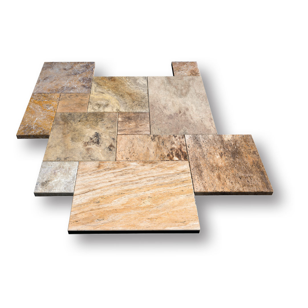 Autumn Travertine Tumbled Paver