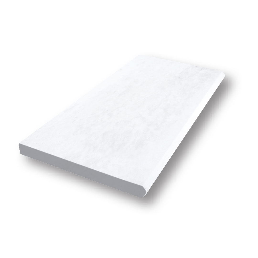 Bianco Marble Tumbled Pool Coping - Elegant Pool Edge Design