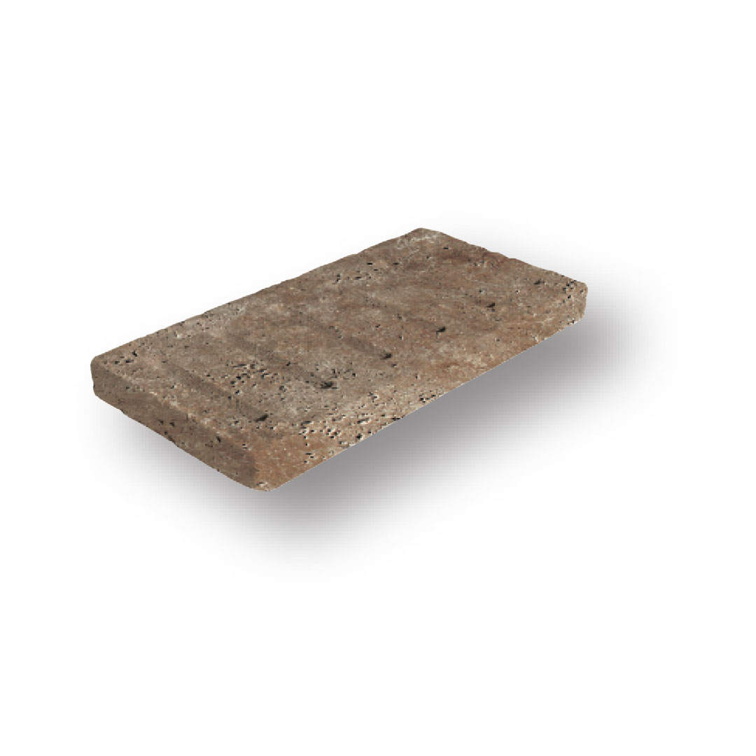 Dark Walnut Travertine Drain Pool Coping