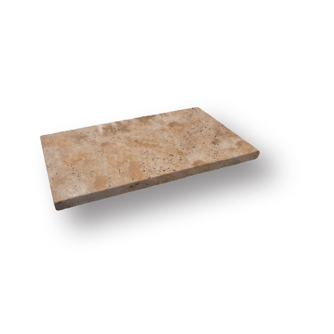 Dark Walnut Travertine Edge Pool Coping