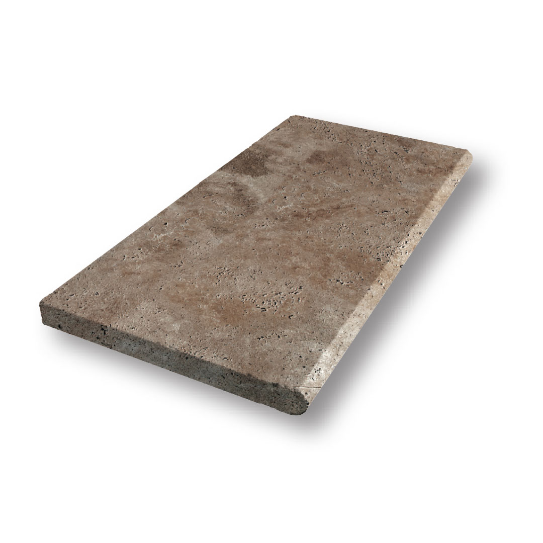 Dark Walnut Travertine Pool Coping