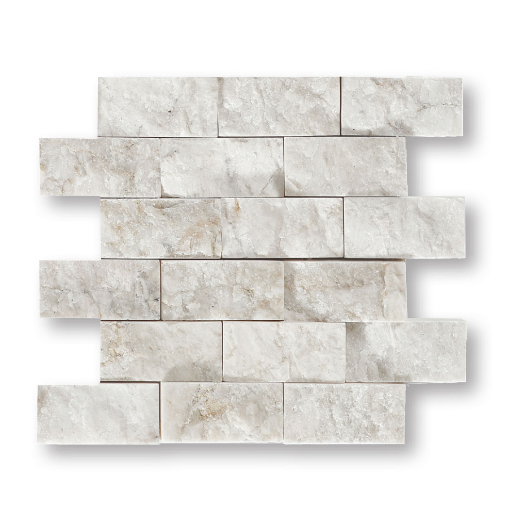 Diana Royal Split Face Travertine Mosaic 1x1
