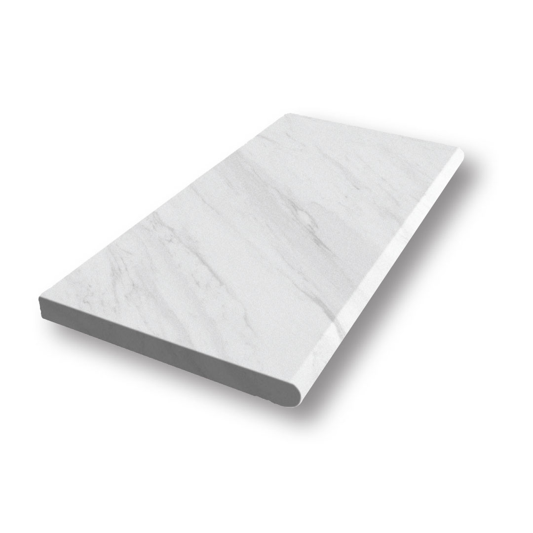 Sky White Marble Tumbled Pool Coping