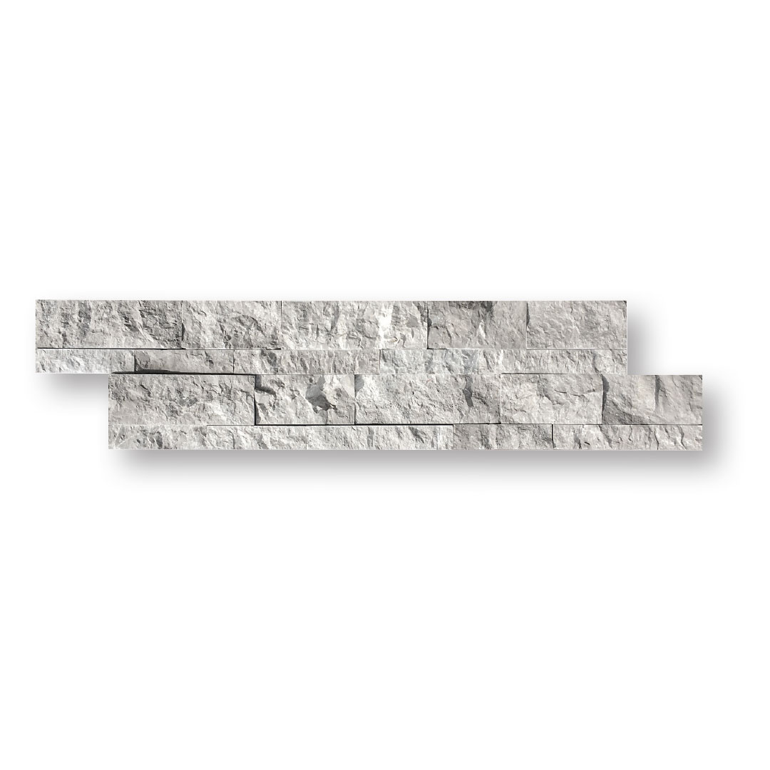 Tundra Grey split face travertine mosaic